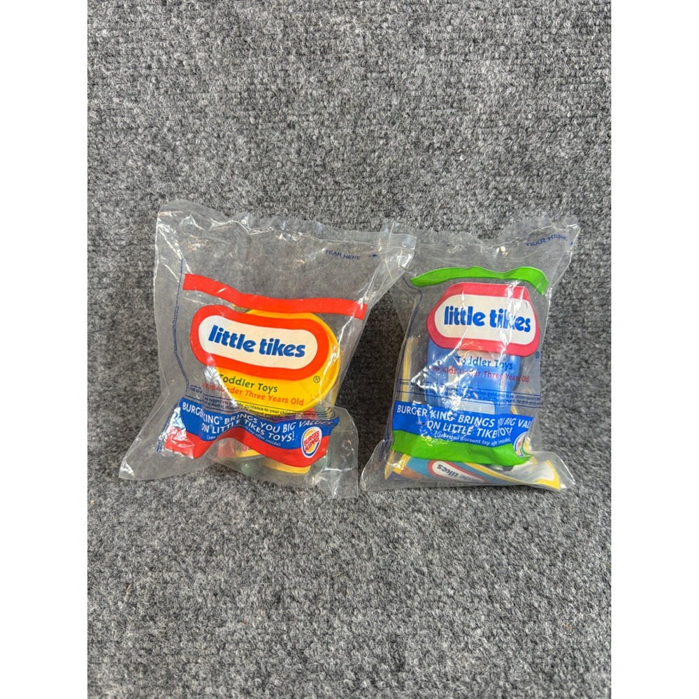 2004 Burger King Little Tikes Toddler Toys NIB Set of 2 Helicopter & Blue Car